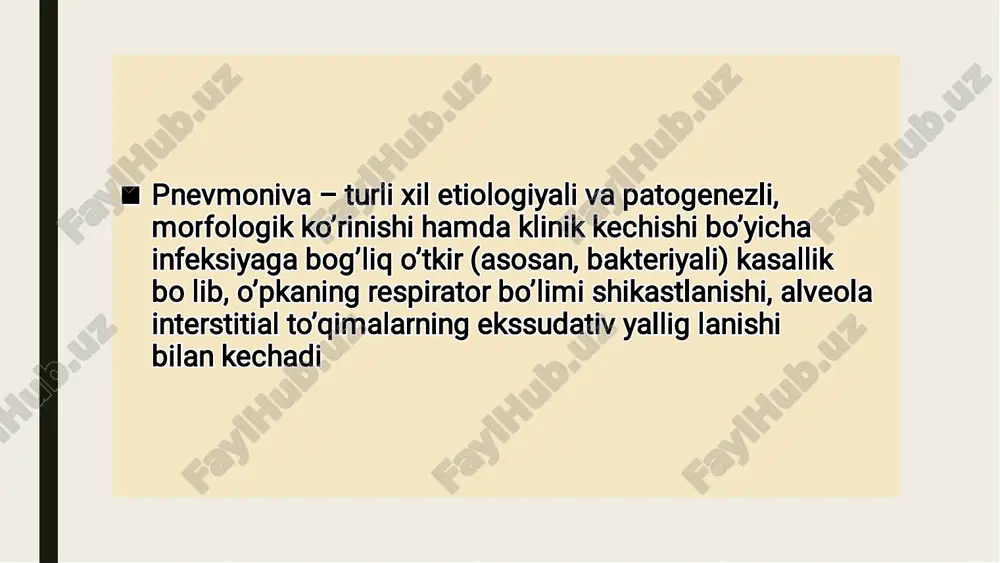 ssqqiicchhii.. qqoonn ttoommiirrllaarr oo’’ttkkaazzuuvvcchhaannlliiggii vvaa mmiikkrroossiirrkkuullyyaattssiiyyaanniinngg bbuuzziilliisshhii,, oo’’ppkkaa � ttoo’’qqiimmaassii ggiippeerreemmiiyyaassii bbiillaann xxaarraakktteerrllaannaaddii.. ttoo’’qqiimmaa eellaassttiikklliiggii ppaassaayyiibb,, aallvveeoollaa ddeevvoorrllaarriiddaa sshhiisshhllaarr � kkuuzzaattiillaaddii vvaa uunniinngg iicchhiiddaa kkoo’’pp bboo’’ llmmaaggaann eekkssssuuddaatt yyiigg’’iillaa bboosshhllaayyddii.. ■■ jjiiggaarrllaanniisshh bboossqqiicchhii ((ggeeppaattiizzaattssiiyyaa)).. bbuu bboossqqiicchhddaa aallvveeoollaa fifibbrroozz eekkssssuuddaatt bbiillaann ttoo llaaddii vvaa � uu fifibbrriinn,, eeppiitteelliiyyaa,, lleeyykkoottssiitt vvaa eerriittrroottssiittllaarrddaann iibboorraatt bboo’’llaaddii ..oo’’ppkkaa ttoo’’qqiimmaassiinnii kkeessiibb,, � mmaakkrroosskkooppiikk kkoo’’rriillggaannddaa ““qqiizziill”” vvaa ““kkuullrraanngg”” jjiiggaarrllaanniisshh oo’’cchhooqqllaarriinnii kkoo’’rriisshh mmuummkkiinn.. bbuu bboossqqiicchh 55--1100 kkuunn ddaavvoomm eettaaddii � >> ttuuzzaalliisshh bboossqqiicchhii.. yyaalllliigg’’llaanniisshh eekkssssuuddaattii ssoo’’rriillaa bboosshhllaayyddii vvaa mmaakkrrooffaaggllaarr ssoonnii kkoo’’ppaayyaaddii.. � aallvveeoollaaddaa eekkssssuuddaatt kkaammaayyiibb,, hhaavvoo bbiillaann ttoo llaa bboosshhllaayyddii.. uuzzooqq vvaaqqttggaacchhaa aallvveeoollaa ddeevvoorriinniinngg sshhiisshhii vvaa � oo’’ppkkaa ttoo’’ qqiimmaassii eellaassttiikklliiggiinniinngg ppaassaayyiisshhii ssaaqqllaanniibb ttuurraaddii ■■ oo’’cchhooqqllii pprreevvmmoonniiyyaa kklliinniikk--mmoorrffoollooggiikk nnuuqqttaayyii nnaazzaarrddaann bboo llaakkllii ppnneevvmmoonniiyyaaddaann ffaarrqq ggiillaaddii.. � uunnddaa yyaalllliigg’’llaanniisshh oo’’cchhoogg’’ii kkiicchhiikk vvaa bbiirr nneecchhttaa sseeggmmeennttiiaarriinngg sshhiikkaassttllaanniisshhii bbiillaann kkeecchhaaddii.. oorrggaanniizzmm-- � nniinngg ggiippeerr yyookkii nnoorrmmeerrggiikk rreeaakkssiiyyaassii xxooss bboo’’lliibb