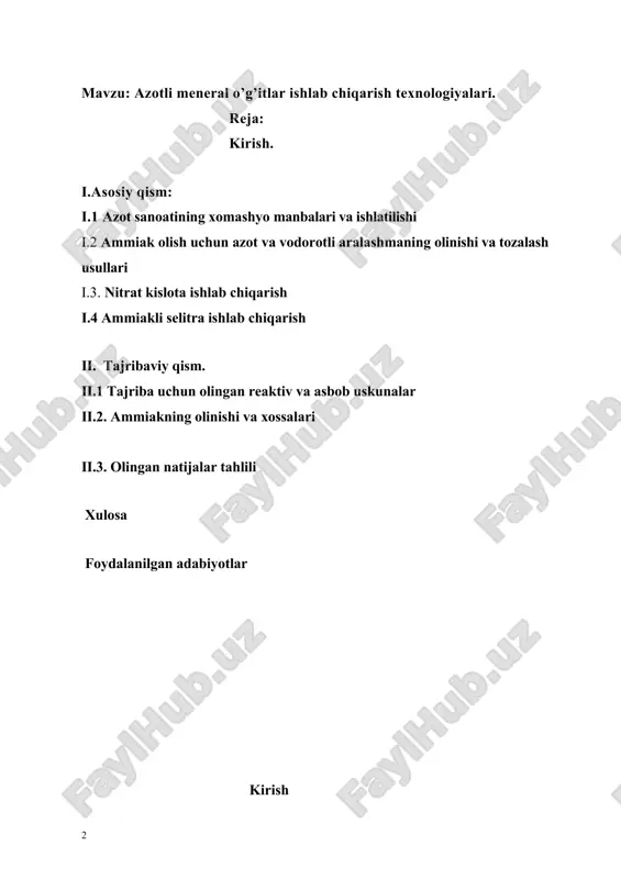 ngiga singdiradigan olimlar, yirik mutaxassislarning faoliyati alohida hurmatga loyiqdir. zero, oliy bilim dargohlarining turli fanlar (fizika, matematika, biologiya, kimyo, ona tili va adabiyot, ijtimoiy-gumanitar fanlar) sohasida ilmiy - tadqiqot olib borgan yuqori malakali mutaxassislari bir vaqtning o‘zida talaba - yoshlarga o‘z faoliyatining mohiyatini, qonuniyatlari va xususiyatlarini o‘rgatishga munosib hissa qo‘shib keldilar. shu jihatdan bu sohadagi olimlarning faoliyati ikki tomonga (ham tadqiqot olib borish, ham fan asoslarini o‘rgatish) qaratilganligi bilan e’ tiborga loyiqdir.o‘zbekiston respublikasida ta‘lim sohasida amalga oshirilayotgan islohotlar, ularning samaradorligini ta‘minlash, komil insonni tarbiyalab voyaga yetkazish malakali mutaxassis - pedagoglar faoliyati bilan chambarchas bog‘liqdir.respublikamizda kimyo sanoatini modernizatsiya qilish ishlab chiqish korxonalarining xomashyo bazasini maxalliylashtirish va ular asosida import o’rnini bosadigan yangi turdagi kompozitsion materiallar ishlab chiqarish borasida ilmiy- amaliy natijalarga erishilmoqda. o’zbekiston respublikasining yanada rivojlantirish bo’yicha “xarakatlar strategiyasi”da ichki tashqi bozorda milliy tovarlarning raqobatbardoshligini ta’minlaydigan mahsulot texnalogiyalarining tubdan yangi turlarini ishlab chiqarishni o’zlashtirish ga yo’naltirilgan muhim vazifalar belgilab berilgan.mamalakatimizda kimyo …