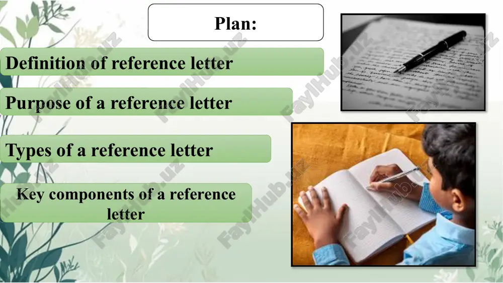 acter needs to be demonstrated. professional reference letter a professional reference letter is written by a professional colleague or business partner who has worked closely with the candidate in a professional setting. it highlights the person’s expertise, teamwork skills, and professional conduct, demonstrating their competence and reliability in the workplace. this type of reference letter is most commonly used in corporate environments or industry-specific fields, where collaboration, professionalism, and technical ability are essential qualities. personal reference letter written by friends or acquaintances. describes personal qualities, reliability, and relationships. often used for rental applications or volunteer programs. key components of a reference letter header and date salutation (e.g., “dear sir/madam”) introduction of the recommender body paragraphs describing strengths and examples signature and contact information conclusion and recommendation statement writing style and tone a reference letter should be written in a formal and respectful tone. the language must be clear, concise, and …