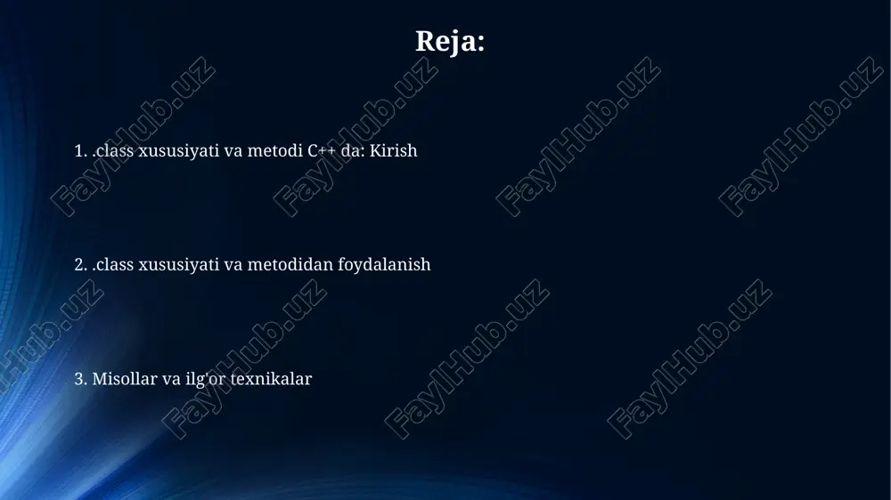 k polimorfizmni amalga oshirish mumkin, bu esa virtual funksiyalarga nisbatan taxminan 20-30% tezroq bajarilishga olib kelishi mumkin. e'tiboringiz uchun rahmat image5.png image1.jpeg