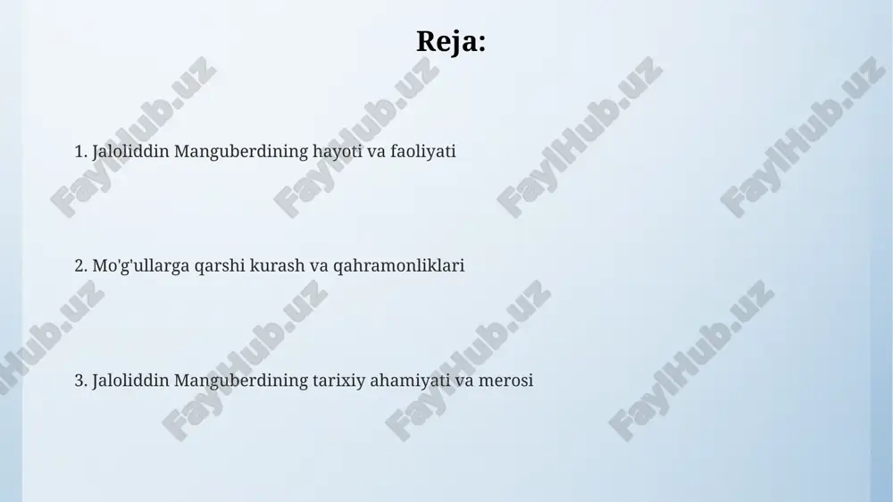 gi moʻgʻullarga qarshi kurashi, oʻrta osiyo xalqlarining mustaqillik uchun kurashining ramzi boʻlib, kelajak avlodlarga vatanparvarlik ruhini singdirdi. e'tiboringiz uchun rahmat image4.png image5.png image1.jpeg