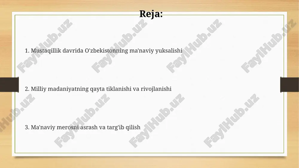 mustaqillik davrida o'zbekistonda ma'naviy vamadaniy rivojlanish - Page 2
