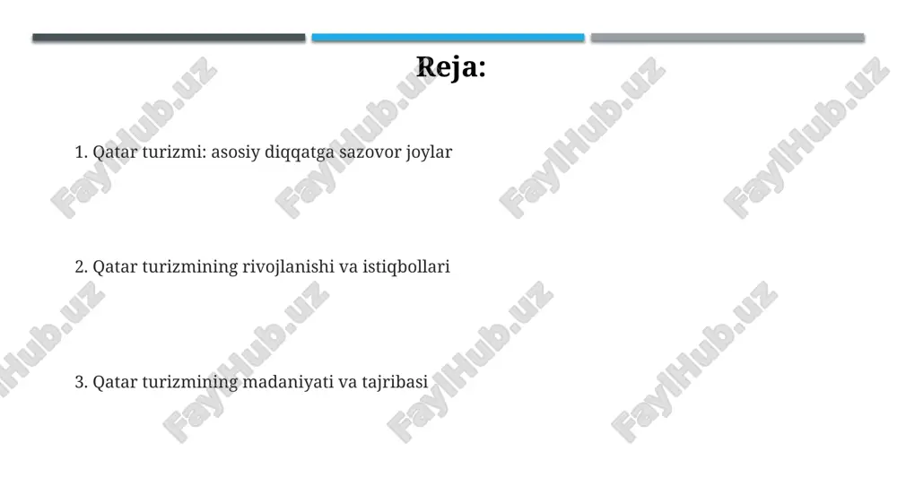 eng metro liniyalari tarmog'i mavjud bo'lib, bu sayyohlarga shahar bo'ylab osongina harakatlanish imkonini beradi, bu esa avtomobilga bog'liqlikni kamaytiradi. qatar infratuzilmasiga jahon darajasidagi avtomobil yo'llari kiradi, ularning uzunligi 1000 kilometrdan oshadi, bu esa mamlakatning turli joylariga oson va tez borishni ta'minlaydi. turar joy va mehmonxonalarni tanlash oilalar uchun mo'ljallangan mehmonxonalar ko'pincha bolalar klublari, bir nechta basseynlar va kattaroq xonalar kabi qo'shimcha qulayliklarni taklif etadi, bu esa bolali sayohatchilar uchun 25-30 foizgacha ko'proq turishni oqlaydi. qatar turar joylari narxi mavsumga qarab keskin o'zgaradi; yuqori mavsumda (noyabr-aprel) mehmonxonalar narxi 50-75 foizga oshishi mumkinligini hisobga oling. agar siz byudjetda bo'lsangiz, shahardan tashqaridagi mehmonxonalarni ko'rib chiqing; ular markaziy hududlardan 40-50 foizga arzonroq bo'lishi mumkin, ammo asosiy diqqatga sazovor joylarga transport xarajatlarini hisoblang. oziq-ovqat va oshxona qatarda arab qahvasi (gahwa) madaniyatining ahamiyati juda katta; uni tayyorlash va taqdim etishning o'ziga xos marosimlari mavjud bo'lib, mehmondo'stlikning ramzi hisoblanadi. qatarda an'anaviy taomlar, masalan, machboos (guruch, go'sht va …