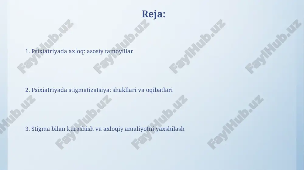 da axloqiy dilemmalar majburiy davolash, ayniqsa 72 soatlik kuzatuv kabi holatlarda, bemorning avtonomiyasi va davolanish huquqi o'rtasida axloqiy ziddiyat yuzaga keltiradi. konfidensiallik buzilganda, masalan, uchinchi shaxslarga xavf tug'dirganda, bemorning maxfiyligi va boshqalarni himoya qilish o'rtasida muvozanat saqlash zarur. maxfiylik va shaxsiy hayot huquqi maxfiylik tibbiyotda, ayniqsa psixiatriyada fundamental boʻlib, bemorning ruxsatisiz 1996-yilgi hipaa qonuni bilan himoyalangan shaxsiy maʼlumotlarini oshkor etishni taqiqlaydi. shaxsiy hayot huquqi psixiatriyada bemorning davolanish, ma'lumot almashish va shaxsiy qarorlar qabul qilishdagi avtonomiyasini o'z ichiga oladi, bu esa 2003-yilgi qoidalarga muvofiq himoyalangan. rozilik olish masalalari ruhiy kasallar uchun rozilik olish odatda qiyin, shuning uchun vasiylik yoki vakolatli shaxsning roziligi talab etilishi mumkin, bu esa qonuniy jarayonni talab qiladi. bemorning holati og'ir bo'lsa, 72 soat ichida davolash uchun shifokorlar kollegial roziligi olinishi mumkin, bu holatda bemorning manfaatlarini himoya qilish ustuvor vazifa hisoblanadi. majburiy davolash va uning axloqiy jihatlari majburiy davolash bemorning avtonomiyasini cheklaydi, 1983 yilgi qonun ularning huquqlarini himoya …