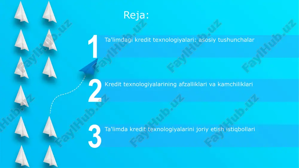 rining ta'lim jarayoniga joriy etilishi kredit tizimi talabalarga ects (european credit transfer system) kabi xalqaro standartlarga mos keladigan kreditlarni olish va boshqa universitetlarda o'qish imkoniyatini beradi. kredit texnologiyasi o'quv jarayonini 120-150 soatlik modullarga bo'lish orqali, talabalarga moslashuvchanlikni ta'minlaydi, ularga o'z tezliklarida o'rganish imkonini beradi. kredit texnologiyalari, masalan, moodle kabi platformalar orqali, 50% gacha bo'lgan mustaqil ta'limni rivojlantirishga yordam beradi, talabalar mas'uliyatini oshiradi. o'qitishning interaktiv usullari va texnologiyalari interaktiv simulyatsiyalar talabalarga 3d muhitda muammolarni hal qilish imkonini beradi, ularning 95% dan ortig'i amaliy ko'nikmalarni rivojlantirishga yordam beradi. o'qituvchilar 2.0 veb-vositalaridan foydalanib, o'quvchilarni 70% ko'proq jalb qilishadi va guruh loyihalarida 85% ko'proq ishtirok etishadi. virtual reallik (vr) darslari orqali talabalarning 60% dan ortig'i murakkab tushunchalarni 45% tezroq o'zlashtiradilar, bu esa tushunishni yaxshilaydi. talabalarning mustaqil ta'limini tashkil etish start talabalarning mustaqil ta'limi 50% gacha baholash mezonlarida aks etadi, bu ularning kurs ishlariga, loyihalariga va yakuniy imtihonlarga tayyorgarlik sifatini belgilaydi. mustaqil ta'lim jarayonida talabalar …