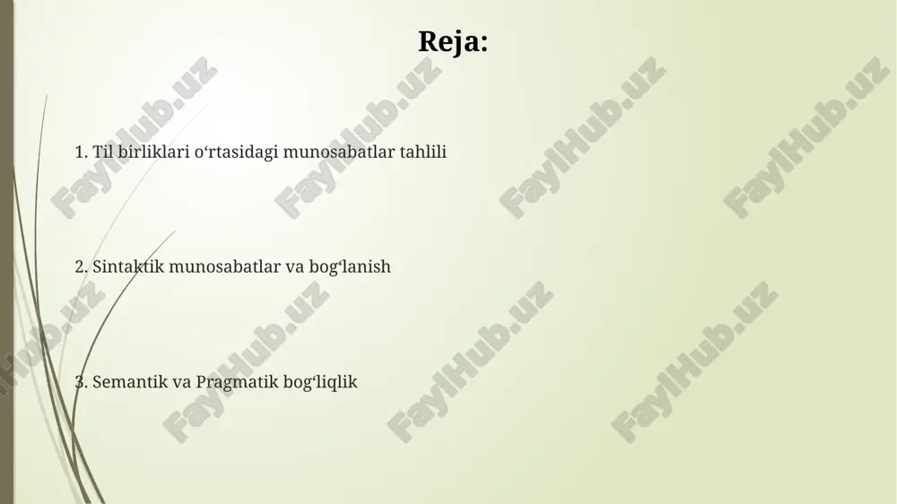 rning kontekstdagi o'zgarishi va gaplar o'rtasidagi mantiqiy bog'liqliklar, 2-darajali ma'nolarni aniqlash bilan. e'tiboringiz uchun rahmat