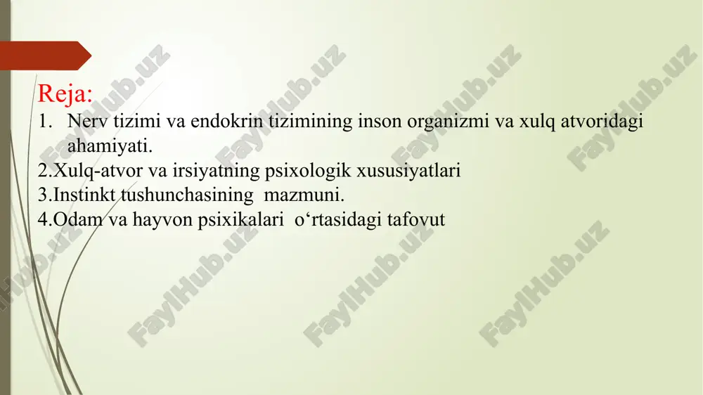 ma’suldirlar. miyacha asosan tana harakatlarini muvofiqlashtirishga yordam beradi.orqa miya yurak faoliyati, nafas olish va qon bosimi kabi vazifalarni boshqaradi. asab tizimi somatik va vegetativ bo‘limlarga ajratiladi. birinchisi, skelet mushaklari qisqarishi yordamida sezuvchanlik va harakat bilan ta’minlagan holda organizm bilan tashqi muhit o‘rtasidagi aloqani amalga oshiradi. ikkinchisi, moddalar almashinuvi, nafas olish, ajratishga o‘z ta’sirini o‘tkazadi. asab tizimi endokrin tizim bilan uzviy hamkorlikda inson barcha organlarining faoliyatini boshqaradi. inson fikrlari, xotiralari, hissiyotlari yoki sezgilari, shuningdek, uning har bir anglangan harakati amalga oshirgan faoliyatining aksi bo‘lib hisoblanadi. bundan tashqari, asab tizimi, ichki, vegetativ, anglamaydigan vazifalar: tana harorati, yurak urishi va boshqa gomeostaz (muvozanat, doimiylik)ni tashkil etuvchilarni boshqaradi. neyron-asab tizimining asosiy birligi inson tanasi va hokazo suyak hujayralari, mushak hujayralari, tana hujayralari, deb hujayralari turli turdagi iborat har bir turi alohida vazifasi bor bir birlik shakllantirish, kichik hujayralari millionlab topgan. bir tana qismi elektr xabarlar burchi nerv hujayralari uchun tayinlandi. bizning asab tizimi nerv …