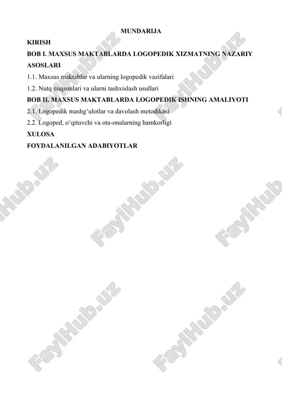 ng bilim va tajribasi nafaqat nutqni tuzatishga, balki bolaning umumiy psixologik rivojlanishini qo‘llab-quvvatlashga ham yo‘naltiriladi. logopedik ishning samaradorligi ko‘plab omillarga bog‘liq. ular orasida bolalarning yoshi, nutq nuqsonining turi va darajasi, oilaviy va maktab muhitining qo‘llab-quvvatlashi, shuningdek, pedagog va ota-ona hamkorligi muhim ahamiyat kasb etadi. shu nuqtai nazardan, logopedik jarayonda individual va guruh mashg‘ulotlarining uyg‘unligi, zamonaviy interaktiv va koreksion metodlardan foydalanish, shuningdek, ota-onalar bilan muntazam muloqot logopedik ishning asosiy tarkibiy qismlari sifatida qaraladi. maxsus maktablarda logopedik xizmatning ahamiyati shundaki, u bolalarning nafaqat nutqini, balki ijtimoiy moslashuvini va o‘qish-ko‘nikmalarini yaxshilashga yordam beradi. nutqdagi buzilishlar bolalarning o‘zini ifoda etishiga to‘sqinlik qilishi, jamiyat bilan samarali muloqot qilish imkoniyatini cheklashi mumkin. shu sababli, logopedik xizmatning o‘ziga xos xususiyatlarini aniqlash, uning samarali shakllari va metodlarini o‘rganish bugungi kunda pedagogika va psixologiya sohalari uchun muhim masala hisoblanadi. maxsus maktablarda logopedik xizmatning nazariy va amaliy jihatlarini o‘rganish orqali, nutq nuqsoniga ega bolalarga nisbatan individual yondashuvni rivojlantirish, ularning o‘quv …