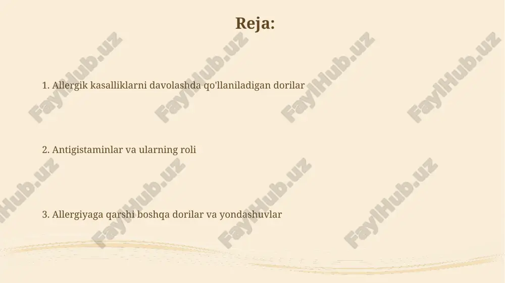 'sir ko'rsatadi, bu esa diqqatni jamlash qobiliyatini pasaytiradi va kun davomida uyquchanlikni keltirib chiqarishi mumkin. ushbu dori vositalari, masalan, difenhidramin, retseptisiz sotiladi va qichishish, burun oqishi va teri toshmasi kabi alomatlarni yengillashtirish uchun ishlatiladi. ikkinchi avlod antigistaminlari ikkinchi avlod antigistaminlar qon-miya to'sig'idan kamroq o'tadi, birinchi avlodga nisbatan sedativ ta'siri sezilarli darajada past, 24 soatgacha ta'sir qiladi. feksofenadin, loratadin va setirizin kabi ikkinchi avlod antigistaminlar h1-retseptorlarini selektiv bloklaydi, bu esa nojo'ya ta'sirlarni kamaytiradi va samaradorlikni oshiradi. burun kortikosteroidlari burun kortikosteroidlari burun bo'shlig'ida yallig'lanishni kamaytirish orqali allergik rinit belgilarini, masalan, burun bitishi va qichishishni davolash uchun mahalliy ta'sir qiladi. uzoq muddatli foydalanish burun to'sig'ining perforatsiyasi kabi mahalliy nojo'ya ta'sirlarga olib kelishi mumkin. shifokor nazoratida dori vositasini to'g'ri dozalash juda muhimdir. og'iz orqali qabul qilinadigan kortikosteroidlar og'iz orqali qabul qilinadigan kortikosteroidlar, masalan, prednizon, kuchli yallig'lanishga qarshi ta'sirga ega bo'lib, qisqa muddatli kasallik alomatlarini tezda bartaraf etish uchun ishlatiladi. uzoq muddatli og'iz orqali qabul …