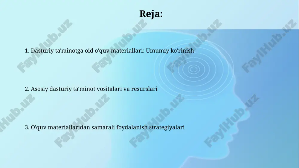 lar, masalan, 'scratch' 8-12 yoshdagi bolalar uchun vizual dasturlashni o'rgatishda interaktiv loyihalarni yaratishga yordam beradi. 'github classroom' o'qituvchilarga topshiriqlarni boshqarish, avtomatik sinovlarni o'tkazish va talabalarning kodini versiya nazorati bilan nazorat qilish imkoniyatini beradi. o'quv materiallarini tanlash mezonlari materiallar o'quv dasturiga mos kelishi kerak, ya'ni undagi mavzular, maqsadlar va baholash mezonlari bilan 100% moslashishi talab etiladi. o'quv materiallari 90% holatda o'quvchilarning bilim darajasiga, qiziqishlariga va ehtiyojlariga javob berishi, ularni jalb qilishi va motivatsiyasini oshirishi zarur. o'quv materiallarini samarali ishlatish usullari o'quv materiallaridan foydalanishda 70/30 qoidasiga amal qiling: 70% amaliy mashg'ulotlar, 30% nazariy ma'lumotlar. bu o'quvchilarning tushunishini oshiradi. materiallarni integratsiyalashgan holda qo'llang, masalan, dasturlash darslarida kod yozish bilan birga 2-3 ta interaktiv simulyatsiyalardan foydalanish maqsadga muvofiq. namuna: mashhur o'quv resurslari codecademy interaktiv kurslari dasturlash asoslarini, jumladan python, java, html/cssni o'rganish uchun 12 ta turli xil yo'nalishni taklif etadi va 80 milliondan ortiq foydalanuvchiga ega. coursera 200 dan ortiq universitet va tashkilotlar bilan …