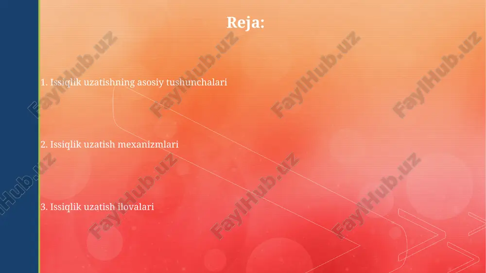 yut temperaturasining to'rtinchi darajasiga proportsionaldir, e = σt⁴, bu yerda σ – stefan-boltzmann doimiysi. issiqlik almashinuvchilari issiqlik almashinuvchilari issiqlik energiyasini bir muhitdan boshqasiga 70-90% samaradorlik bilan o'tkazish uchun ishlatiladi, bu esa energiya sarfini kamaytiradi va umumiy tizim samaradorligini oshiradi. ko'pchilik issiqlik almashinuvchilari 10 dan 1000 gacha bo'lgan quvurlarga ega, ularning diametri 25 mm dan 50 mm gacha bo'lib, issiqlik o'tkazuvchanligini oshirish uchun mo'ljallangan. fazaviy o'tishlar bilan issiqlik uzatish fazaviy o'tish bilan issiqlik uzatish, masalan, qaynashda, issiqlik oqimi yuqori bo'lib, suyuqlikdan gazga o'tish uchun katta miqdordagi issiqlik (erish issiqligi) sarflanadi. kondensatsiya fazaviy o'tishning bir turi bo'lib, gaz suyuqlikka o'tganda issiqlik ajralib chiqadi. bu issiqlik ajralishi kondensatorlarda 10^4-10^5 w/m^2 issiqlik o'tkazuvchanligini ta'minlaydi. kiprikli sirtlarda issiqlik uzatish qirrali sirtlarda issiqlik uzatishning samaradorligi ko'pincha qirralarning geometriyasiga bog'liq, masalan, qirralarning balandligi va qadamlari, bu 10-20% gacha issiqlik o'tkazuvchanligini oshirishi mumkin. qirrali sirtlar uchun issiqlik uzatish koeffitsienti qirralarning materialiga, qirralarning qalinligiga va muhit haroratiga bog'liq. yuqori …
