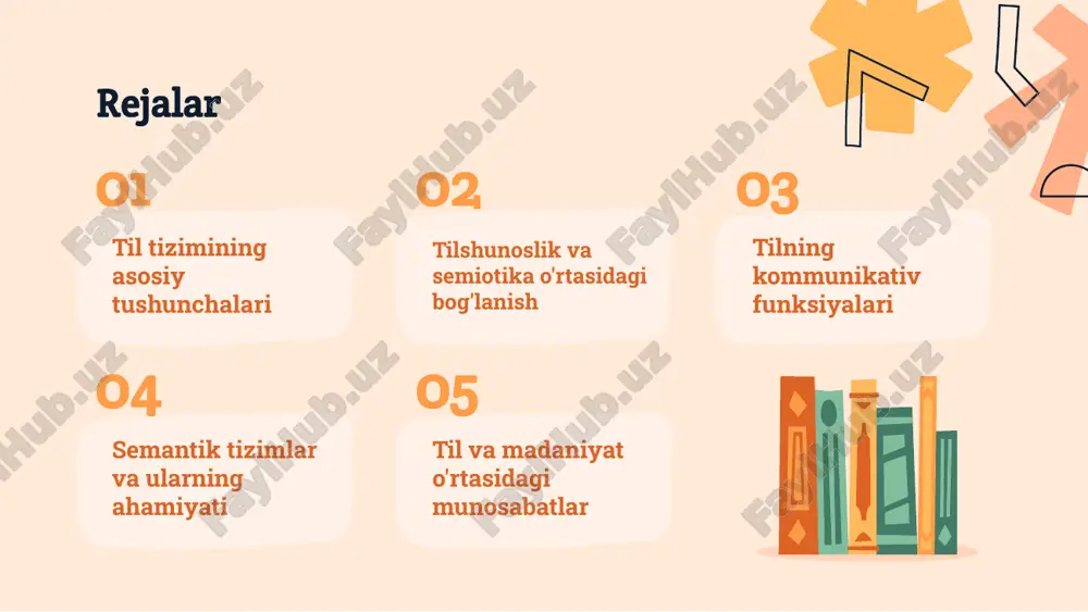 m beradi. masalan, ana tilning o'ziga xos belgilarini tushunish orqali, biz madaniyat va kontekstni yaxshiroq anglashimiz mumkin. bu til o'rganish jarayonini osonlashtiradi va kommunikatsiyani tartibga soladi. tilning strukturaviy xususiyatlari til, o'zining kompleks tuzilishi bilan, alohida belgilardan iborat tizim sifatida mavjud. bu tizim, tilning asosiy xususiyatlarini va uning o'zaro bog'lanishlarini taqdim etadi. tilning strukturaviy xususiyatlari, sintaksis, morfologiya va fonologiya kabi elementlarni o'z ichiga oladi. ushbu xususiyatlar, so'zlar va jumlalarni qanday qilib bir-biriga bog'lashini belgilaydi. masalan, har bir tilning alohida grammatik qoidalari bor. bu qoidalar tilni aniq va tushunarli qilish uchun muhimdir, chunki ular kommunikatsiya jarayonini soddalashtiradi. semantik va sintaktik tushunchalar semantik tushunchalar sintaktik tushunchalar semantik tushunchalar tilning ma'nosini o'rganadi. ular so'zlar va jumlalar orasidagi munosabatlarni belgilaydi, bu orqali til harakatlari ma'lum mazmunni ifodalaydi. sintaktik tushunchalar esa tilning tuzilishini o'rganadi. ular so'zlar va ularning tartibini belgilab, grammatik qonunlarga asoslanadi. tilning jamiyatdagi ahamiyati til va madaniyat ijtimoiy munosabatlar tilni saqlash ahamiyati til, millatning …