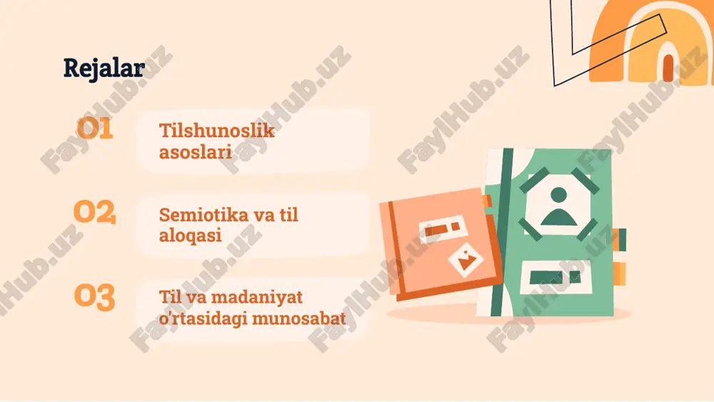 amikani tushunish imkonini beradi. semiotikaning asosiy tushunchalari semiotika – belgilar va ularning ma'nolari bilan shug'ullanadigan fan. u tilni, sanoat belgilarini va muloqot jarayonlarini o'rganishda muhim ahamiyatga ega. semiotika uch qismga bo'linadi: sintaksis, semantika va pragmatika. sintaksis belgilar orasidagi munosabatlarni, semantika ma'noni va pragmatika kontekstga qarab ma'noni belgilaydi. misol uchun, trafik belgilarini oling. ular sintaksisda joylashuvi, semantikasida ma'nosi va pragmatikada esa haydovchilar uchun ahamiyati bilan o'rganiladi. o'zbek tilshunosligida muammolar o'zbek tili muammolari tillararo farqlar o'zbek tilshunosligida lug'at xususiyatlari va grammatika muammolari mavjud. bu muammolar tilning rivojlanishiga salbiy ta'sir ko'rsatishi mumkin. o'zbek tilida boshqa tillardan olingan so'zlar ko'pdan beri ishlatilayotganiga qaramay, ularning to'g'ri qo'llanilishi muammo bo'lib qolmoqda. tillararo farqlar tushunishni qiyinlashtiradi. til va belgilar o'rtasidagi aloqalar til va belgi tushunchasi boshqa belgilar bilan aloqasi tilshunoslikning o'rni til - bu belgilar tizimi bo'lib, u insonlar o'rtasida ma'lumot almashishni ta'minlaydi. har bir so'z yoki ibora o'ziga xos ma'noga ega. belgilar til orqali ifodalangan ma'nolarni …