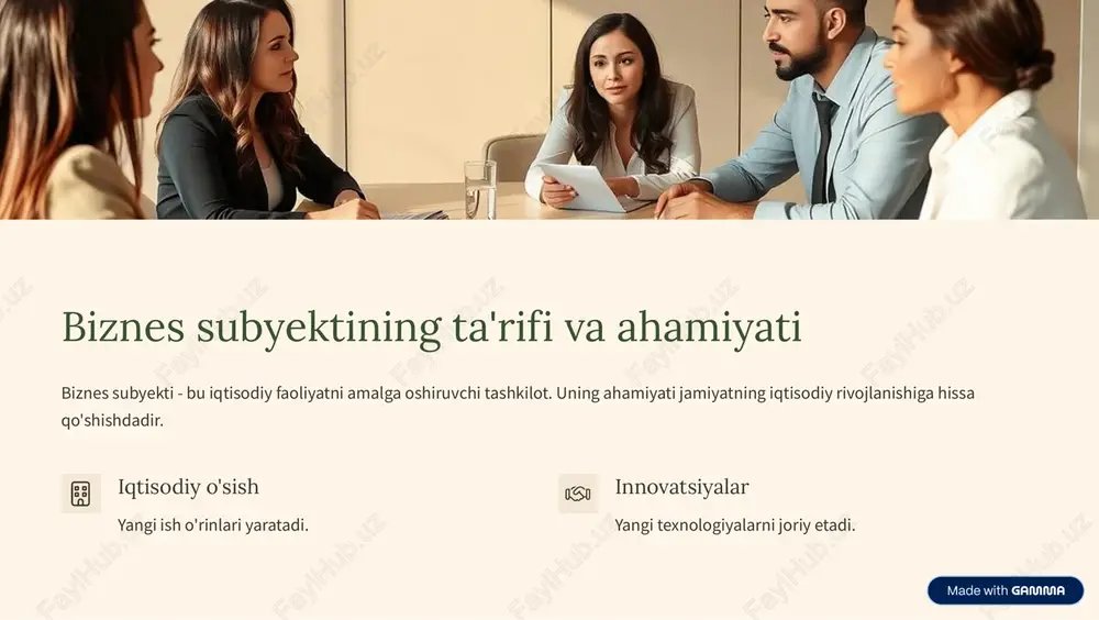 rini ko'rib chiqdik. savollaringizga javob berishga tayyorman. muhim jihatlar ta'rif va turlar tuzilish va elementlar https://gamma.app/?utm_source=made-with-gamma e'tiboringiz uchun rahmat! https://gamma.app/?utm_source=made-with-gamma