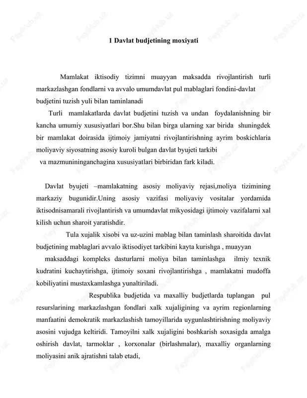 iyotni boshkarishdagi axamiyati uzok vakt davomida deyarli fakat xalk xujaligining turli tarmoklaridagi daromadlarni tuplash va ularni umumxujalik extiyojlariga muvofik markazlashgan tartibda kayta taksimlash imkoniyatlari bilan boglab kelindi. bunday sharoitda korxonalar daromadlaridan olinadigan soliklar stavkasi kupayib bordi, markazlashgan tartibda mablag ajratish esa budjet xarajatlarining asosiy kismini tashkil etdi. tarixiy tajriba sobik ittifok davrida mablaglarni budjet orkali bu xilda bir joydan ikkinchi joyga utkazish birinchi galdagi vazifalarni xal etishda yutukka erishishga imkon beradi. lekin bu usul uzok vakt kullanishga muljallanmagan, chunki uning bir kancha muxim kamchiliklari bor. korxonalarning ancha daromadlarini xak tulamay markazlashgan fondlarga olib kuyish ularning ishlab chikarish samaradorligini oshirishdan iktisodiy manfaatdorligiga bolta uradi, aslida ularni i\chni rivojlantirish masalalarini xal kilishda ishtirok etishdan,kapital solishning okilona yullarini izlashdan chetlashtiradi. bu masalalar batamom yukori boshkaruv organlarining ixtiyoriga beriladi, bu organlar esa «xamma narsani olib kuyamiz, zarur bulib kolganda esa beramiz» kabilida ish tutadilar. budjetdan mablag ajratish xujalik xodimlarining shu resurslardan samarali foydalanishiga konikishini …