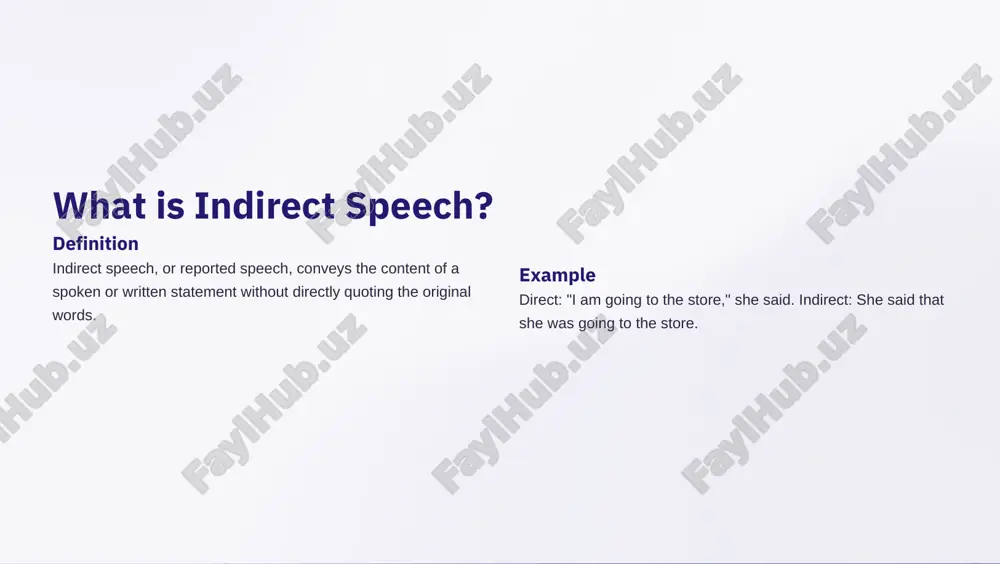rd (who, what, where, why, etc.). word order change the word order to a statement form (e.g., "where are you going?" -> "he asked where she was going"). common reporting verbs used in indirect speech
