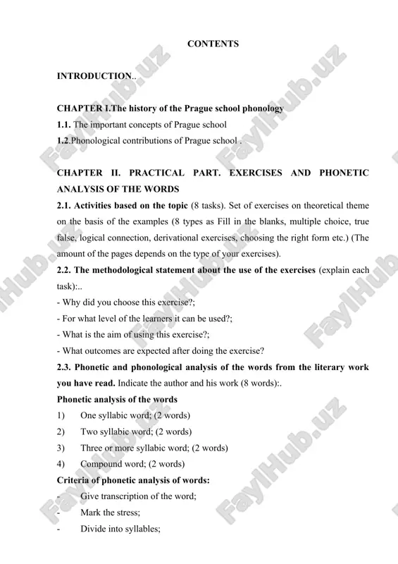 usion�����������������������.� bibliography��������������������...���� introduction the course paper is dedicated to give brief data which is one of the most captivating , disputable and important concepts of the prague phonological school. topicality of the course papare dedicated to history of the prague phonological school, studies at this school, the merits of trubetskoy in the history of linguistics, compare the prague phonological school with other schools. the aim of the present course paper is committing school of linguistic thoughts and analysis established in prague. the aim of the research work puts forward tasks to fulfill such as: to define main phonological terms and concepts; to study the main features of prague school phonology; to analyze the history of phonology school; to find connections other phonological schools and prague phonological school. object of the course paper is that language is being used poetically or aesthetically when the expressive aspect is predominant, and that it …
