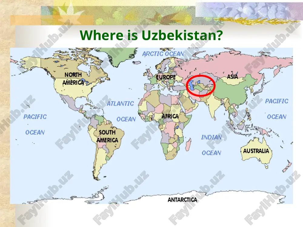 n systems in uzbekistan and educate uzbek people on why american systems work efficiently. improving drinking water supply, health and general actions to promote the socio-economic conditions of the population in the area. if you are interested in details, please visit the web site uzbekwater.net uzbekwater.net early history cities such as bukhoro (bukhara) and samarqand (samarkand) began to appear as centers of government and culture. by the fifth century b.c., the bactrian, soghdian, and tokharian states dominated the region. as china began to develop its silk trade with the west, iranian cities took advantage of this commerce by becoming centers of trade. using an extensive network of cities and settlements in the province of mawarannahr (a name given the region after the arab conquest) in uzbekistan and farther east in what is today china's xinjiang uygur auton-omous region, the soghdian intermediaries became the wealthiest of these iranian merchants. because of …