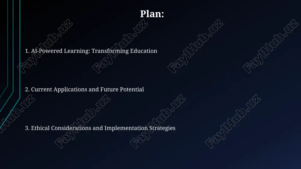 lves hyper-personalization; 70% of education will adapt to individual learning styles, potentially diminishing human interaction critical for holistic development. thank you for your attention @taqdimot_robot