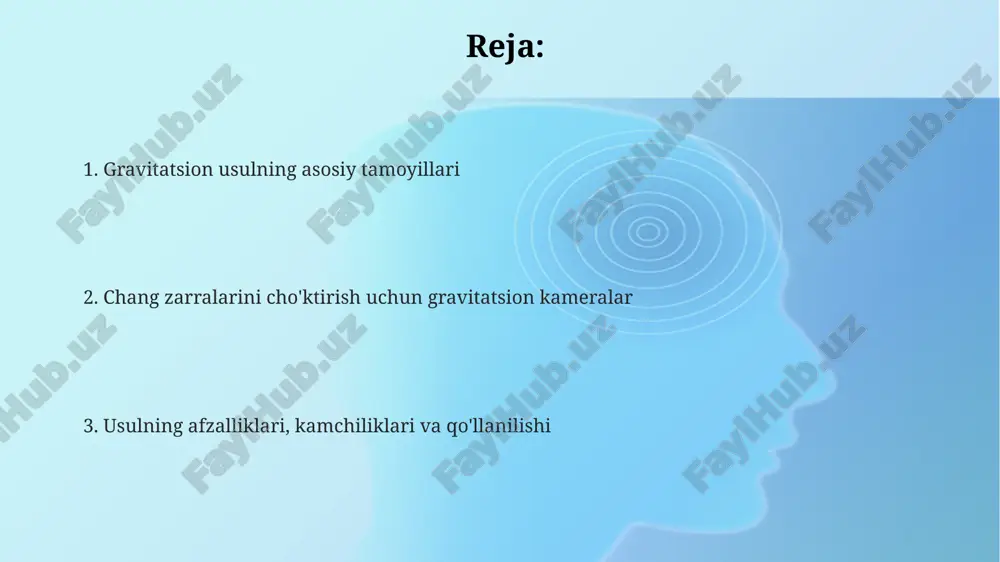 oqimini sekinlashtiradi. tsiklonlar markazdan qochirma kuchlardan foydalanadi, 5 mikrometrdan yuqori zarrachalarni ajratish uchun 50% dan 90% gacha samaradorlikka erishadi va gaz oqimining spiral harakatini ta'minlaydi. e'tiboringiz uchun rahmat @taqdimot_robot image2.png image1.png