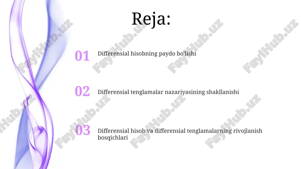 rachistochrone' muammosini yechishda variatsion hisobning asosiy tamoyillarini qo'lladi. eylerning differensial tenglamalarga qo'shgan hissasi u o'zgarmas koeffitsientli yuqori tartibli chiziqli differensial tenglamalar uchun umumiy yechimni topish usulini taklif qildi, xarakterli tenglamani ildizlarini aniqlash orqali. euler birinchi tartibli chiziqli differensial tenglamalarni yechish usulini ishlab chiqdi, bunda integral ko'paytuvchidan foydalanib, tenglamani to'liq differensialga aylantirish muhim edi. lagranj va differensial tenglamalar lagranj differensial tenglamalari, 1762-1785 yillarda lagranj tomonidan ishlab chiqilgan, klassik mexanikada harakat tenglamalarini umumlashtirgan va soddalashtirgan muhim vositadir. lagranj usuli variatsion hisoblash yordamida differensial tenglamalarni hal qilishga imkon beradi, bunda funksionalning ekstremumini topish orqali tenglamaning yechimi aniqlanadi. differensial tenglamalarning analitik yechimlari differensial tenglamalarning analitik yechimlari ko'pincha elementar funksiyalar orqali ifodalanadi, masalan, polinomlar, eksponentalar, trigonometrik va logarifmik funksiyalar hamda ularning kombinatsiyalari. ko'p analitik yechim usullari mavjud: o'zgaruvchilarni ajratish, o'rniga qo'yish usuli, o'zgarmas koeffitsiyentli chiziqli tenglamalar uchun xarakterli tenglama usuli va integrallovchi ko'paytuvchi usuli. kauchining qat'iy asoslari u differentsial hisobda infinitesimal tushunchasini rad etdi va …