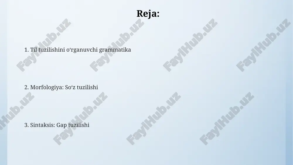 lishi sintaksisda muhim ahamiyatga ega boʻlib, ega, kesim va toʻldiruvchi kabi 3 asosiy elementlarning oʻzaro munosabatini aniqlab beradi. e'tiboringiz uchun rahmat @taqdimot_robot image4.png image5.png image3.jpeg
