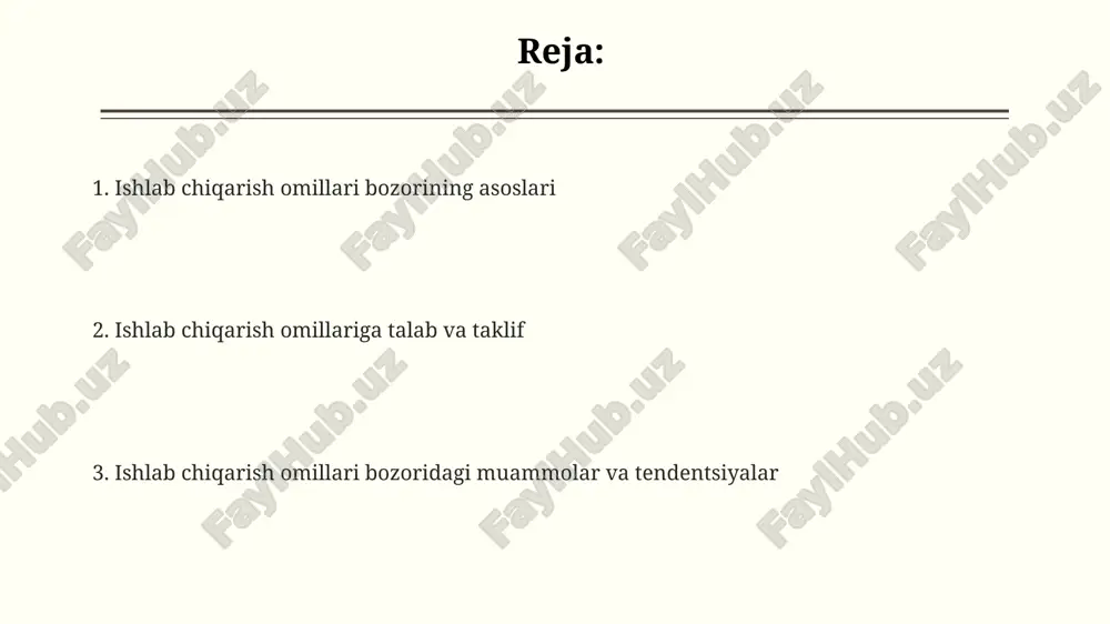 lning 10% daromad keltirishi uning jalb etilishini oshiradi. ishlab chiqarish omillaridan olinadigan daromadlar (ish haqi, foyda, renta) aholining daromad darajasini belgilaydi, misol uchun, 25% renta daromadi bo'lgan dehqon yaxshiroq yashaydi. e'tiboringiz uchun rahmat @taqdimot_robot image3.png