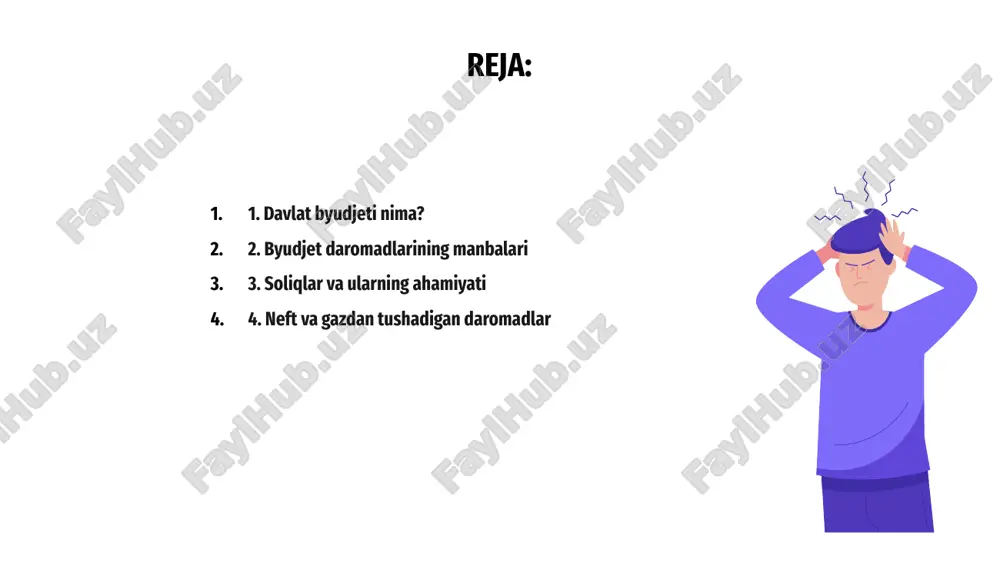 tiradi. bu mablag‘lar orqali infratuzilma rivojlantirilib, ijtimoiy dasturlar qo‘llab-quvvatlanadi. global bozor narxlari o‘zgarishi neft-gaz daromadlarini bevosita ta’sir qiladi. shu sababli byudjet rejalashtirishda xavf-xatarlarga tayyor turish muhimdir. 5. davlat byudjeti xarajatlari turlari davlat byudjeti xarajatlari aholi farovonligini oshirish, iqtisodiyot tarmoqlarini qoʻllab-quvvatlash, hududiy rivojlanish va ijtimoiy infratuzilmani mustahkamlashga yoʻnaltiriladi. xarajatlarning bir qismi ta’lim, sog‘liqni saqlash, ijtimoiy himoya tizimi va madaniyat sohalariga ajratilgan mablag‘lar hisoblanadi, bu muhim yo‘nalishlardir. shuningdek, investitsion loyihalar, mudofaa, davlat boshqaruvi, ekologik loyihalar va favqulodda holatlar uchun ham byudjetdan mablag‘lar belgilangan tartibda ajratiladi. 6. ta’lim va sog‘liqni saqlash xarajatlari ta’lim sohasi davlat byudjetida muhim o‘rin egallaydi. maktablar, litsey va kollejlar qurilishi, o‘qituvchilarning maoshi davlat tomonidan qo‘llab-quvvatlanadi. sog‘liqni saqlash uchun ajratilgan mablag‘lar kasalxonalar, poliklinikalar va dori vositalari xarajatlarini qoplashga, vrachlar oyligini ta’minlashga yo‘naltiriladi. davlat ta’lim va sog‘liqni saqlash tizimlariga sarmoya kiritib, aholining farovonligi va kelajak avlod salomatligi uchun barqaror asos yaratadi. mars is a cold place 7. infratuzilma va investitsiya loyihalari …