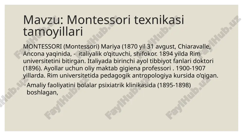rifmetik operatsiyalarni o’qitish), montessori boshlang’ich maktab yoshidagi bolalar tomonidan individual o’rganish usulini ishlab chiqdi. eʼtibor uchun tashakkur image2.jpg image3.jpeg image4.jpeg /docprops/thumbnail.jpeg