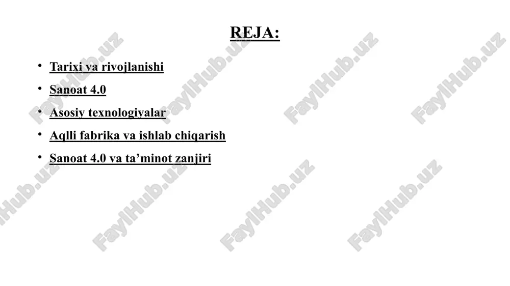 aridan biri — internet of things (iot) yoki industrial internet of things (iiot) bo‘lib, unda sensorlar, qurilmalar va mashinalar internet orqali o‘zaro ulanadi va real-vaqt rejimida ma’lumot almashadi. bu texnologiya ishlab chiqarish jarayonlarini kuzatish, nazorat qilish va optimallashtirish imkonini beradi.shuningdek, kiber-fizik tizimlar (cps) — bu fizik jarayonlar bilan raqamli tizimlarning integratsiyasidir. ular ishlab chiqarishdagi barcha komponentlarning o‘zaro bog‘liqligini ta’minlab, real dunyo va virtual muhit o‘rtasida uzluksiz axborot almashinuvini yo‘lga qo‘yadi. sun’iy intellekt (ai) ishlab chiqarish jarayonlarida ma’lumotlarni chuqur tahlil qilish, bashoratlash va avtomatik qaror qabul qilish orqali samaradorlikni sezilarli darajada oshiradi. ai yordamida texnik nosozliklarni oldindan aniqlash, ishlab chiqarish jarayonlarini optimallashtirish va sifat nazoratini kuchaytirish mumkin.bulutli hisoblash (cloud computing) va katta ma’lumotlar (big data) texnologiyalari esa ishlab chiqarishdan olingan ulkan hajmdagi ma’lumotlarni saqlash, qayta ishlash va real-vaqt rejimida tahlil qilish imkonini beradi. ushbu texnologiyalar korxonalarga tezkor qarorlar qabul qilish, xarajatlarni kamaytirish va raqamli moslashuvchanlikni ta’minlashda yordam beradi. qo‘shimcha ishlab chiqarish …