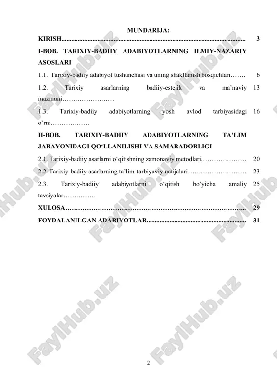 f:1] ta’lim jarayoniga madaniy va tarixiy merosni chuqur singdirish, milliy adabiyot va san’at asarlari asosida o‘quvchilarning dunyoqarashini shakllantirish zarurligini belgilab berdi. ushbu qaror ta’lim tizimida tarixiy-badiiy manbalar asosida o‘quvchilarning ma’naviy tarbiyasini kuchaytirish, ularni milliy qadriyatlar ruhida tarbiyalashni asosiy yo‘nalishlardan biri sifatida ko‘rsatadi. shuningdek, 2024-yil 1-fevralda qabul qilingan “pedagogning maqomi to‘g‘risida”gi o‘zbekiston respublikasi qonuni (o‘rq–901-son)[footnoteref:2] ta’lim jarayonida o‘qituvchining rolini yuksaltirish, ularning madaniy va ma’naviy tayyorgarligini oshirish, o‘quvchilarga milliy qadriyatlarni singdirishda pedagoglarning mas’uliyatini kuchaytirish masalalarini huquqiy jihatdan mustahkamlab berdi. ushbu qonun badiiy adabiyot, xususan tarixiy asarlarning o‘quv-tarbiya jarayonidagi o‘rnini yanada muhimlashtiradi, chunki o‘qituvchi bunday asarlar orqali yoshlarning tarixiy tafakkurini rivojlantiradi. [1: o‘zbekiston respublikasi prezidentining 2024-yil 2-fevraldagi pq–54-sonli qarori “ta’lim sohasidagi islohotlarni jadallashtirish bo‘yicha qo‘shimcha chora-tadbirlar to‘g‘risida”. — xalqtaliminfo.uz] [2: o‘zbekiston respublikasining 2024-yil 1-fevraldagi o‘rq–901-sonli qonuni “pedagogning maqomi to‘g‘risida”. — lex.uz] o‘zbekiston respublikasi prezidentining rasmiy portalida e’lon qilingan 2024-yil 10-iyundagi “yoshlar ma’naviyatini yuksaltirish va ularni milliy g‘oya ruhida tarbiyalash konsepsiyasini amalga oshirish to‘g‘risida”gi …