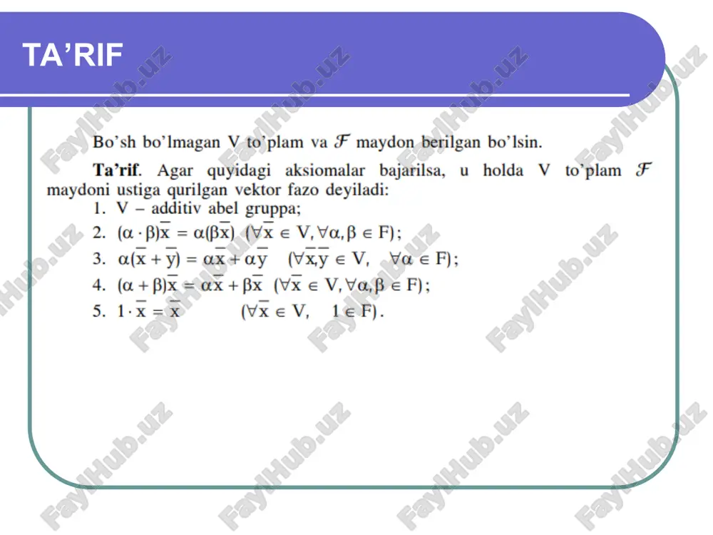 vektor fazolar va ularning xossalari - Page 2
