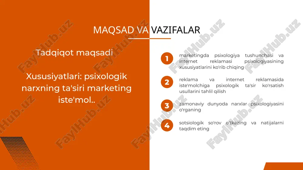 tlarga qaratilgan. "marketing" atamasi "bozor" so'ziga asoslanadi . shuning uchun marketingning eng keng tarqalgan talqini bozor sharoitida ishlab chiqarishning aniq iste'molchilarning ehtiyojlarini qondirishga yo'naltirilganligini e'lon qiladigan boshqaruv va iqtisodiy faoliyat tizimidir [2]. keng ma'noda marketing - bu ijtimoiy va boshqaruv jarayoni bo'lib, u orqali odamlar va guruhlar o'zlariga kerak bo'lgan narsalarni mahsulotlarni yaratish va almashish orqali oladilar. bu jarayon quyidagi asosiy tushunchalarga asoslanadi: ehtiyoj, istak, talab, mahsulot, ayirboshlash, muomala va bozor [2]. ehtiyoj - bu qanoatlantirishni talab qiladigan narsaga bo'lgan talab, xohish. agar biror kishi ehtiyojni qondira olmasa, uni almashtiradi yoki o'z talablarini kamaytiradi. ehtiyojlar kontseptsiyasi motivatsion nazariyalar (freyd, maslou va boshqalar), shu jumladan bozordagi iste'molchilarning xulq-atvorini belgilaydigan nazariyalar asosida yotadi. ko'pincha marketingning asosiy vazifasi ehtiyojni topish va uni qondirish ekanligi aytiladi. bozor iqtisodiyotining mahsuli bo'lgan marketing tijorat va notijorat sharoitlarida samarali qo'llanilishi bilan butun dunyoga mashhur bo'ldi. o‘tgan asr boshlarida mustaqil fan sifatida shakllangan fan nafaqat tadbirkorlar, balki siyosatchilar, …