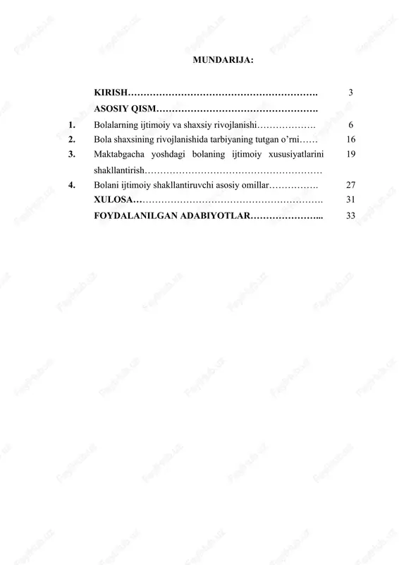 n bog‘liq. bugun zamon shiddat bilan o‘zgaryapti. bu o‘zgarishlarni hammadan ham ko’proq his etadigan kim —yoshlar. mayli, yoshlar o‘z davrining talablari bilan uyg‘un bo‘lsin. lekin ayni paytda o‘zligini ham unutmasin. biz kimmiz, qanday ulug‘ zotlarning avlodimiz, degan da’vat ularning qalbida doimo aks-sado berib, o‘zligiga sodiq qolishga undab tursin. bunga nimaing hisobidan erishamiz? tarbiya, tarbiya va faqat tarbiya hisobidan”, deya uqtiradi.¹ bundan kòrinib turibdiki yoshlarni ma’naviy-axloqiy tarbiyalash, ularda vatanga muhabbat tuyg‘usini shakllantirish, milliy ongi va tafakkurini rivojlantirish hamisha demokratik jamiyatning eng asosiy maqsadi va matlabi bo‘lib kelgan. tarbiyadan murod komil insonni voyaga yetkazishdir. komillikning belgisi haq yo‘lidan borib, xalqqa foyda keltirishdan iborat. inson kapitali qancha boy bo‘lsa, odamlarga shunchalik ko‘p foyda keltira oladi. ta’lim va tarbiya nazariyasi va amaliyoti, tarbiya va ta’lim, uning rivojlanish jarayoni jamiyatning ijtimoiy-iqtisodiy rivojlanishi va har bir tarixiy bosqichda ilmiy bilimlar darajasi bilan bog‘liqligi to‘g‘risida aniq tasavvur hosil qiladi. bunda pedagogikaning ijtimoiy taraqqiyot talabiga javob berganligi, ilmiy …