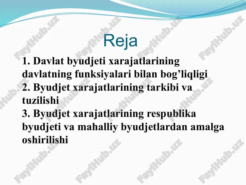 avlat byudjetining joriy xarajatlari markaziy va mahalliy davlat hokimiyati organlari, mahalliy o’z-o’zini boshqarish organlari, byudjet tashkilotlari va byudjetdan mablag’ oluvchi yuridik shaxslarning joriy faoliyatini ta‘minlash shuningdek, davlat tomonidan byudjet tizimi byudjetlariga va iqtisodiyotning ayrim tarmoqlariga dotatsiya, subventsiya va subsidiya shaklidagi moliyaviy yordam ko’rsatish uchun ajratiladigan pul mablag’laridir. dotatsiya (lotincha dotatio — tuhfa) — ma’lum xarajatlarni qoplash uchun iqtisodiyotning bir sub’ekti tomonidan ikkinchisiga qaytarib bermaslik sharti bilan pul mablag’i berilishi. dotatsiya, odatda, davlat byudjetidan ajratiladi. ammo firmalar, korporasiyalar va uyushmalar o’z tarkibiga kiruvchi turli bulinma va shoxobchalarga ham moliyaviy ko’mak tariqasida dotatsiya beradi. subvensiya (lot. subvenire — yordamga kelmoq) — qonun hujjatlarida nazarda tutulgan tartibda muayyan maqsadlarga sarflash sharti bilan yuqori byudjetdan quyi byudjetga qaytarilmaslik sharti bilan ajratiladigan pul mablag`lari.dotatsiyadan farqli ravishda aniq maqsadlarga yo'naltirilgan bo'ladi. subvensiya asosan mintaqalarni rivojlantirtirish uchun va o'zini o'zi moliyaviy jihatdan to'la ta'minlolmaydigan hududlar uchun ajratiladi. subsidiya (lotincha: subsidium — yordam, nafaqa, qoʻllabquvvatlash) — davlat byudjeti, …