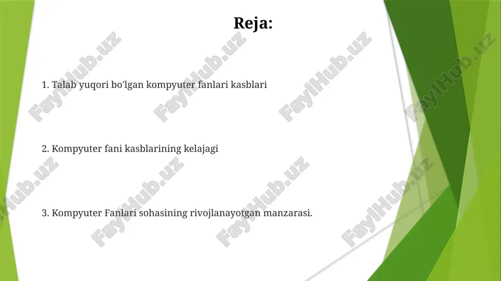 mmolarni hal qilish uchun hisoblash fikrlash va algoritmlarni qo'llashni o'z ichiga oladi. tarmoq ma'muriyati kompyuter fani sohasidagi kasblar dasturlash, ma'lumotlar tahlili, kiberxavfsizlik va boshqa sohalarda turli imkoniyatlarni taklif etadi, bu sohalar kuchli tahliliy va muammolarni hal qilish ko'nikmalarini talab qiladi. tarmoq ma'muriyati va kompyuter fanlari sohalari yuqori talabga ega bo'lib, o'sish va rivojlanish imkoniyatlarini taqdim etuvchi a'lo martaba yo'llarini taklif etadi. tarmoq ma'muriyati kompyuter tarmoqlarini boshqarish va ularni saqlashni, shuningdek, optimal ishlash va xavfsizlikni ta'minlashni o'z ichiga oladi. dasturlash muhandisligi kompyuter fanlari kareralari kompyuterlarni o'rganish va qo'llash bilan bog'liq turli xil rollarni o'z ichiga oladi. dasturlash muhandisligi dasturiy ta'minot tizimlarini loyihalash, ishlab chiqish va saqlashni o'z ichiga oladi. ikkala soha ham innovatsiya va muammolarni hal qilish uchun hayajonli imkoniyatlarni taqdim etadi. ma'lumotlar fani ikkala soha ham mashina o'rganishi, dasturlash va ma'lumotlarni tahlil qilish kabi sohalarda turli xil martaba yo'llarini taklif etadi. kompyuter fanlari kompyuter tizimlari va dasturlarni loyihalash, ishlab chiqish …