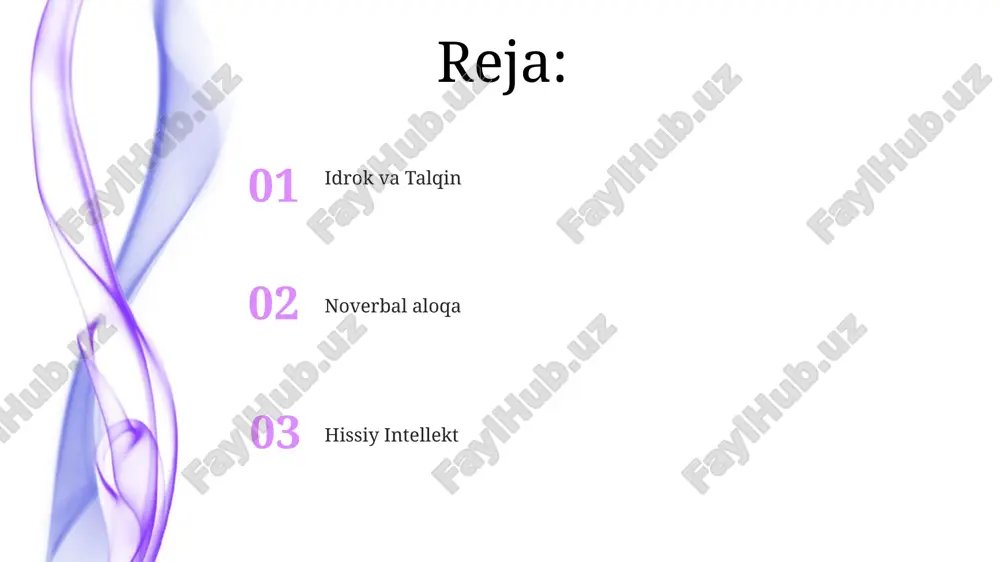 ishontirish usullarini tushunish shaxslarga istalgan natijalarga erishish uchun samarali aloqa qilishga yordam beradi. madaniy farqlar kommunikatsiyada madaniyatlararo aloqadagi farqlar: til, noverbal signallar va aloqa uslublari turli madaniyatlarda farq qiladi, tushunish va o'zaro ta'sirga ta'sir qiladi. muloqot uslublari: to'g'ridan-to'g'ri vs. bilvosita, yuqori kontekstli vs. past kontekstli va rasmiy vs. norasmiy muloqot uslublari xabarlarni qanday yetkazish va talqin qilishni ta'sir qiladi. muloqotning psixologik jihatlari: his-tuyg'ular, shaxsiyat, idrok va o'z-o'zini hurmat qilish xabarni kodlash va dekodlashga ta'sir qilib, qanday muloqot qilishimizga ta'sir qiladi. idrok va talqin talqin sub'ektivdir va bizning tajribamiz tomonidan shakllantiriladi. tushunmovchilik turli xil qarashlar va talqinlardan kelib chiqishi mumkin. idrok xabarlarni qanday talqin qilishimizga ta'sir qiladi. mojaro hal qilish hissiy tartibga solish: hissiyotlarni samarali boshqarish muloqot va nizolarni hal qilishda juda muhim. tushunishdagi farqlar: mojaro ko'pincha turli xil nuqtai nazar va talqinlardan kelib chiqadi. faol tinglash: boshqa odamning nuqtai nazariga to'liq e'tibor berish ularning ehtiyojlarini tushunish va hal qilish uchun …