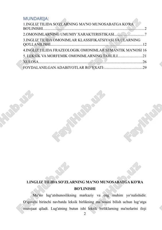 iya ma'noni narsa, g'oya va xatti-harakatlar sifatida ko'rib chiqadi. birinchi nazariyada so'zning ma'nosi uning nomi bilan atalgan narsa sifatida qaraladi. bu yerda narsa stul kabi aniq obyektlarni, o'qish va o'ldirish kabi harakatlarni, tushunish va bilish kabi holatlarni, halollik va jasorat kabi mavhum tushunchalarni va yashil yoki qizil kabi fazilatlarni nazarda tutadi[footnoteref:1]. [1: aarts, b., & mcmahon, a. (2006). the handbook of english linguistics. john wiley & sons , p.85; ] ushbu nazariya bir qator cheklovlarga ega. u inglizcha no, hind se, kaa va boshqalar kabi funktsiya va munosabat so'zlarini qamrab olmaydi va faqat xayoliy va mistik mavjud bo'lgan feniks, yagona shoxli va hokazo obyektlarni hisobga olmaydi. xuddi shu narsani nomlaydigan ikkita ibora bir xil ma'noni anglatmaydi. masalan tong yulduzi va kechqurun yulduzi ikkalasi ham bir xil obyekt "venera sayyorasi" ga ishora qiladi, lekin har xil ma'noga ega. obyektga har xil holatlarda turli xil iboralar bilan murojaat qilish mumkin. xuddi shu …