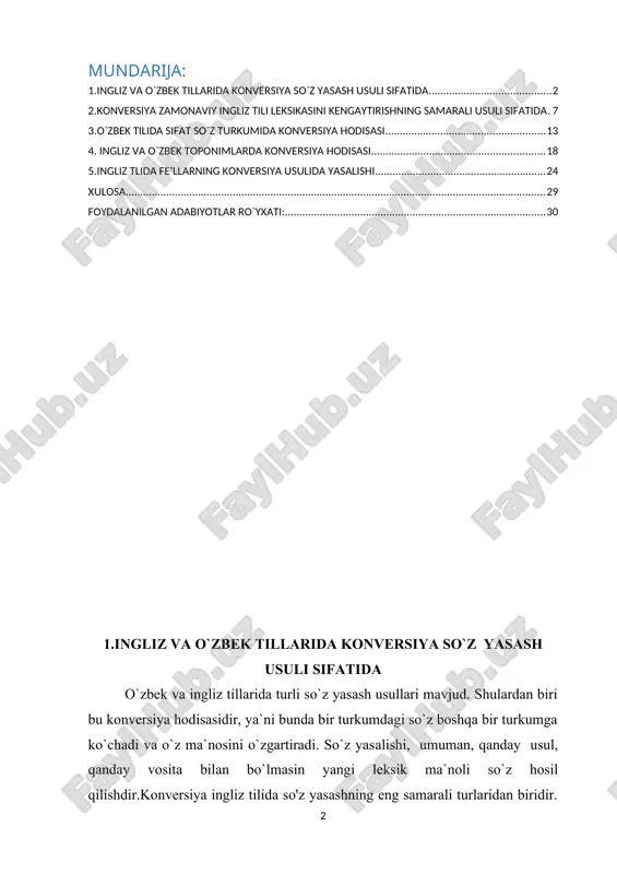 oteref:1]. u ilk bor konversiya atamasini ingliz gramatikasiga olib kirgan deya e`tirof etiladi. boshqa tomondan u so`zlarning sintaktik ko`p funksionallik góyasini ham rad qilmaydi. konversiya atamasi ilmiy bilimlarning turli sohalarida qo`llaniladi.ammo tilshunoslikda konversiya atamasi so`z yasalishining turlaridan biri sifatida talqin etiladi. hatto buyuk ingliz yozuvchisi shekspir ijodida ham ushbu so`z yasash usuliga guvoh bo`lishimiz mumkin. hattoki, inson ismi ham fe`lga aylanganini ko`rish mumkin. misol: “petruchio is kated”. [1: sweet.h.a. new english grammar logical and historical. part i introduction, phonology and accidence, part ii syntax. oxford:at the clarendon press, 1900-1930. ] konversiya (lot.conversio-aylanish) so`z yasashning semantik-grammatik usulining alohida ko`rinishini tashkil qiladi. bunda bir turkumdagi so`z ikkinchi bir turkumga o`tadi. uning leksik va grammatik ma`nosi o`zgaradi. konversiyaning asosiy ko`rinishlari: substantivatsiya, adyektivatsiya, verbikatsiya va adverbializatsiya. bunda boshqa so`z turkumlaridagi so`z ot, sifat, fe`l va ravishga o`tadi. masalan, “o`qish”, “qurilish” kabi so`zlar ot deya tahlil qilinsada aslida fe`llarning harakat nomi shakli hisoblanadi. konversiya hodisasi …