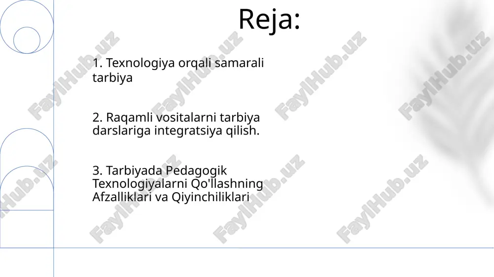 texnologiyaning diniy ta'limda axloqiy va mas'uliyatli qo'llanilishini ta'minlash. texnologiyalarni mavjud tarbiya dasturi va pedagogikaga mukammal birlashtirish. e'tiboringiz uchun rahmat @taqdimot_robot image1.png image2.jpg image3.jpg image4.jpg image5.jpg image6.jpg image7.jpg image8.jpg