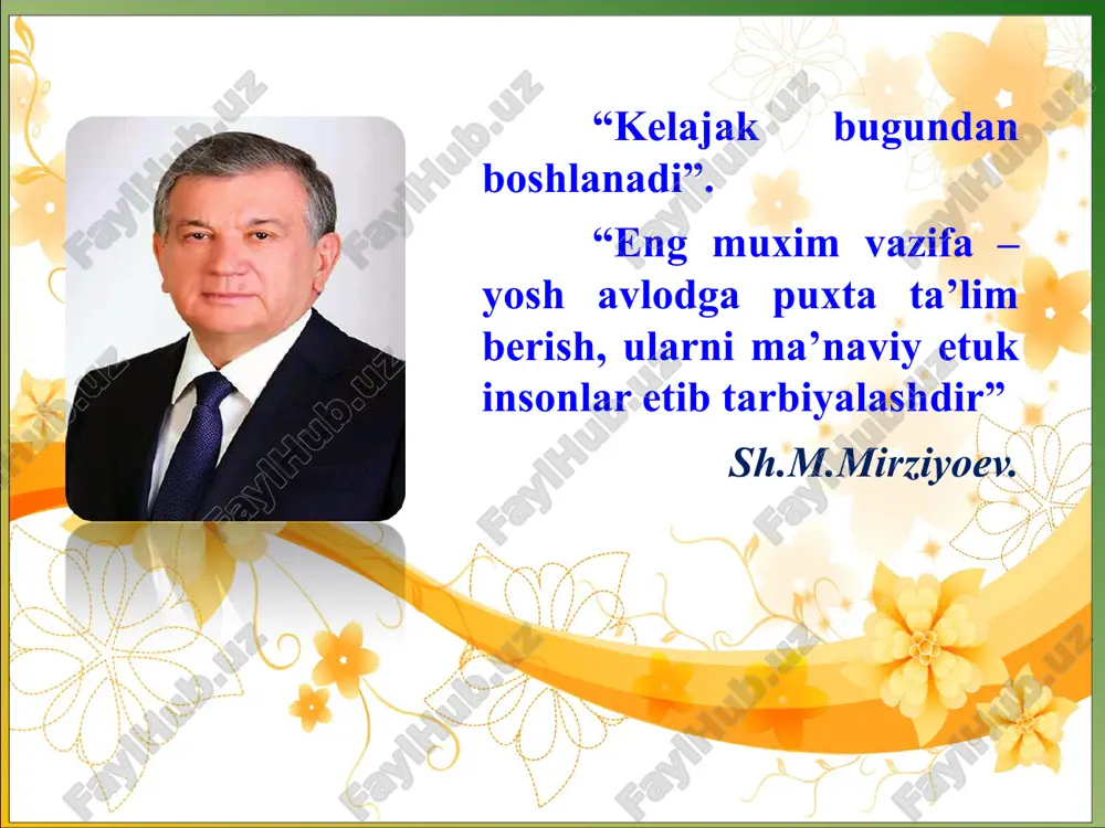 – iskandarxon mustaqil bo’lib oldilar. navro’z axmad samarqand hukmdori abdulatifxon bilan ittifoq tuzib 1540 yilda buxoroni egallaydi. karmana va miyonq’ol hukmdori iskandarxon va o’gli abdulla navro’z ahmadga itoat etishni istamadi. abdullaxon balx hukmdori amakisi pirmuhammadxon yordamida navro’z ahmadxon ustidan g’alabaga erishadi. mustahkamlash 1.buxoro xonligi qachon tashkil topgan? 2.buxoro xonligiga kim asos solgan? 3.”buxoro viloyati gullab yashnadi” deb yozgan tarixchi kim? 4.mir arab madrasasi qachon qurildi? uyga vazifa mir arab madrasasi qurilishiga nima sabab bo’lgan? ubaydulloxon kimning o’gli? abdullaxon i ning otasi kim? 5. ko’chkunchixon samarqand taxtiga qachon o’tiradi? raqamlar gapiradi 1512-1530 yillar samarqandni kim boshqargan? 1530-1533 yillar kimning xukmronlik davri? 1533-1536 yillar nima qurildi.? 1533-1540 yillar samarqand hukumdori kim? buxoro tarixini o’rganishda foydalanish kerak bo’lgan adabiyotlar ro’yxati 1. abu bakr muhammad narshaxiy – “buxoro tarixi”. 2.bo’rivoy axmedov. – “moziydan sado ”. 3. rustamjon. shamsiddinov. “o’zbekiston tarixi”. image1.jpeg image2.jpeg image3.png image4.png image5.jpeg image6.png image7.png image8.png image9.png image10.jpeg image11.jpeg image12.jpeg image13.png image14.jpeg …