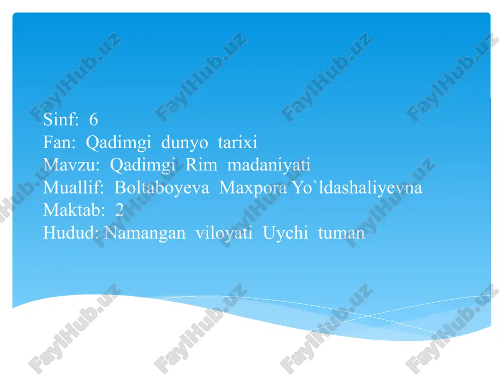rimdagi eng katta inshoat nomini ayting. 4. iso payg`ambar kim? xristianlik haqida nimalarni bilasiz? uyga vazifa image2.jpeg image3.png image4.png image5.jpeg image6.png image7.jpeg image8.jpeg /docprops/thumbnail.jpeg
