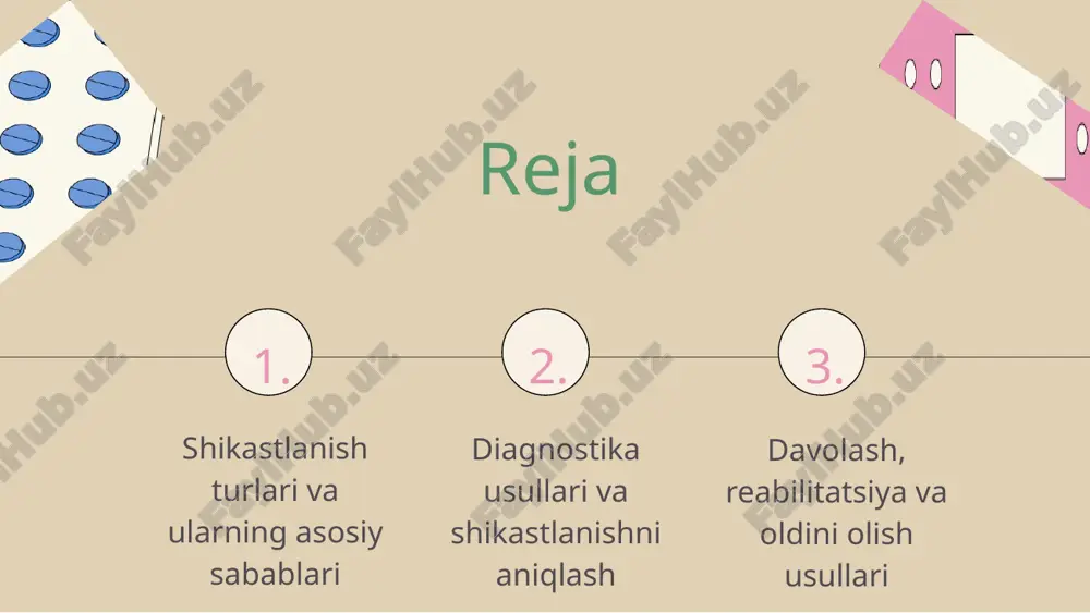 kastni tez baholashga yordam beradi va davolashda muhim. shikastlanishlarni oldini olish usullari to'g'ri harakat qilish, sportda ehtiyotkorlik, himoya vositalaridan foydalanish, o'z-o'zini himoya texnikalarini o'rganish va muntazam tayyorgarlik bilan barmoqlaringiz va oyoqlaringizni shikastlanishdan himoya qilishingiz mumkin. shuningdek, gripni to'g'ri ushlab, og'irlikdan qochish va shikastlanish belgilari haqida bilish muhimdir. diagnostika usullari vizual tekshirish shikastlanish joyini ko'rish va baholash uchun vizual tekshirish asosiy usuldir. bu shikastlanishning qanchalik jiddiyligini aniqlashga yordam beradi. radiologik tekshirish rentgen, mri va ultratovush yordamida shikastlanishlarni aniqlashadi. bu usullar suyak va yumshoq to'qimalarning holatini ko'rsatadi. klinik baholash bemorning simptomlari va shikastlanish tarixi asosida klinik tekshirish o'tkaziladi. bu shikastlanishning turini va darajasini aniqlashda muhim. laboratoriya tahlillari qon va boshqa namunalardan foydalanib, shikastlanish bilan bog'liq bo'lgan yallig'lanish yoki infektsiya belgilarini aniqlash mumkin. photo by alexandr podvalny on unsplash 1. 2. 3. 4. tekshirishning asosiy jihatlari shikastlanish joyini vizual tekshiring: shish, qizil rang va boshqa belgilarni aniqlash uchun diqqat bilan qarang. harakatlarni baholash …