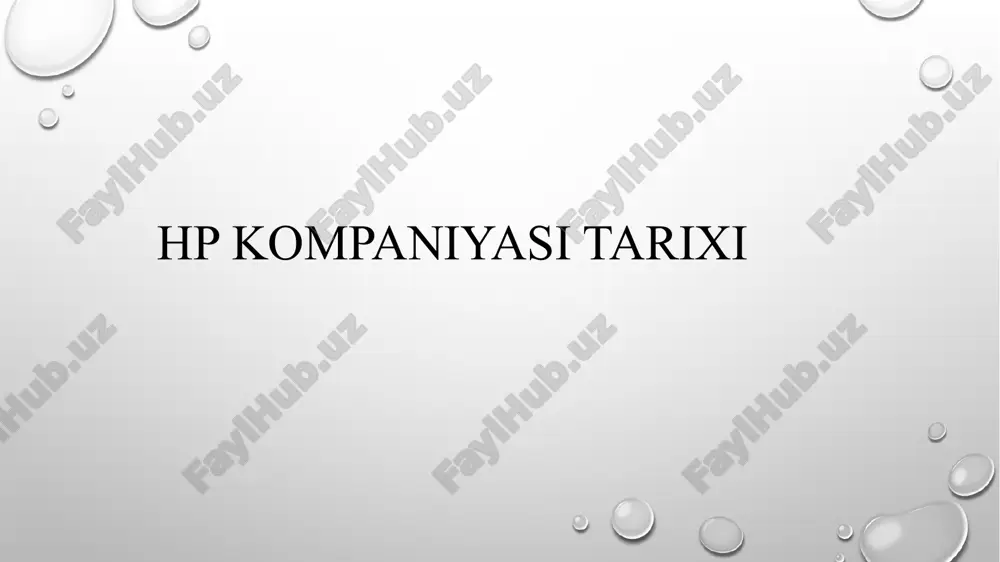 i yaratib mijozlar oqimini ko’paytiradi. • korporativ mijozlarga yo‘nalish – nafaqat jismoniy shaxslar uchun, balki yirik biznes va davlat tashkilotlari uchun ham mahsulotning moslashishi ya’ni faqat bitta maqsadda ishlab chiqarilmaydi. eng muvaffaqiyatli mahsulotlari hp laserjet printerlari 1. ishonchlilik va chidamlilik • hp laserjet printerlari uzoq muddat ishlaydi, kam buziladi va servis xarajatlari nisbatan past. • korxonalar, ofislar va davlat tashkilotlari uchun “ishonchli texnika” sifatida tanilgan. 2. tezkor chop etish • inkjet printerlarga qaraganda sahifa bosish tezligi yuqori. • katta hajmdagi hujjatlarni tez chiqarib berish qobiliyatiga ega.. 3. keng assortiment • hp kichik ofislar uchun ham, yirik kompaniyalar uchun ham qulay. • oddiy qora-oqdan tortib, rangli va ko‘p funksiyali modellargacha mavjud. 4. texnologik innovatsiyalar • wi-fi, mobil printer funksiyalari, bulutli hujjat chop etish kabi zamonaviy yechimlarni birinchi joriy qilganlardan biri. 5. global servis va ehtiyot qismlar mavjudligi • deyarli barcha davlatlarda hp ning rasmiy servis markazlari bor. • bu esa mijozlarni …