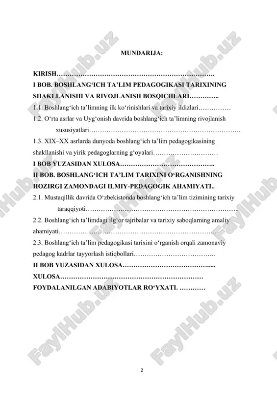 nda, boshlang‘ich ta’lim pedagogikasi tarixini chuqur o‘rganish va tahlil qilish, zamonaviy talablarga mos ta’lim-tarbiya tizimini yaratish uchun zaruriy manba bo‘lib xizmat qiladi. tarixiy pedagogik tajribalarni o‘rganish orqali biz bugungi ta’limga oid muammolarning ildizini tushunib yetishimiz va ularni hal qilishda samarali yondashuvlarni aniqlashimiz mumkin. bu esa zamonaviy o‘qituvchining kasbiy malakasi, metodik yondashuvi va innovatsion tafakkurini rivojlantirishda muhim ahamiyat kasb etadi. boshlang‘ich ta’lim pedagogikasi tarixiga nazar tashlar ekanmiz, qadimgi sharq va g‘arb mutafakkirlarining, jumladan, avesto, konfutsiy, platon, aflotun, farobiy, ibn sino, beruniy, al-xorazmiy kabi olimlarning tarbiyaviy qarashlari o‘z davrida jahon ilm-fani va ta’limiga salmoqli hissa qo‘shganini ko‘ramiz. ayniqsa, yevropa va amerika mamlakatlarida xix–xx asrlarda shakllangan boshlang‘ich maktab tizimlari, ularning g‘oyaviy-metodik asoslari va pedagogik qadriyatlari bugungi kunda ham dolzarbligini yo‘qotmagan. o‘zbekistonda esa mustaqillik yillaridan buyon ta’lim sohasida keng ko‘lamli islohotlar olib borilmoqda. boshlang‘ich ta’limda o‘quv dasturlarining yangilanishi, ilg‘or pedagogik texnologiyalarning joriy etilishi, o‘qituvchilarning kasbiy kompetensiyasini oshirish bo‘yicha tizimli chora-tadbirlar ko‘rilmoqda. bu jarayonda milliy …