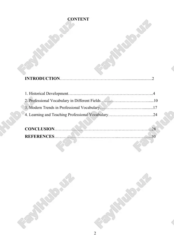 nal lexicons and to understand their impact on effective communication in the workplace. additionally, the paper seeks to evaluate the pedagogical approaches to teaching professional vocabulary, with the goal of enhancing proficiency among non-native english speakers in their respective fields. through this exploration, the paper endeavors to highlight the significance of professional vocabulary as a key component of language competence in the global professional arena. the practical value of the course paper: the practical value of this course paper lies in its potential to bridge the gap between theoretical knowledge and real-world application. by delving into the intricacies of professional vocabulary in modern english, the paper serves as a crucial resource for individuals aiming to enhance their linguistic proficiency within their respective fields. it equips professionals with the terminological tools necessary to communicate complex ideas succinctly and effectively, fostering clearer understanding and collaboration in an increasingly globalized workplace. furthermore, the …