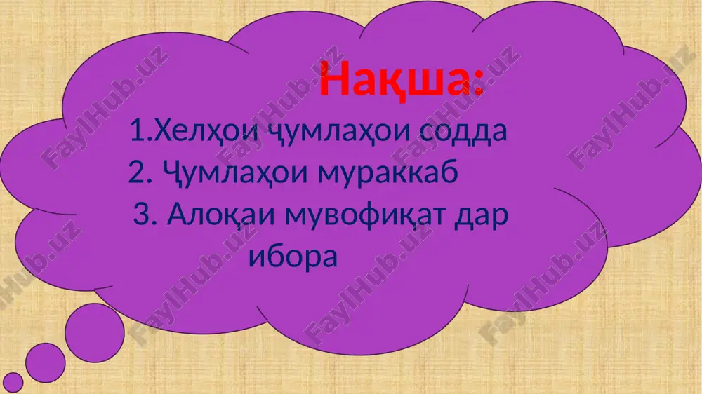 an xohad yo in ki az voqea voqif boshad, vale yagon pahlui on baroyash ravshan naboshad va az musohib pursida purra ogoh shudan xohad, chunin ҷumlahoi savoliro aslӣ menomand. ҷumlahoi sodai yaktarkiba nomӣ va fe'lӣ meshavand. ҷumlahoi yaktarkibai fe'liro az ҷihati ba kadom andoza zohir gardidan yo umuman ifoda nayoftani shaxsi sohibi amalu holati xabari ҷumla ba nav'hoi muayyanshaxs, nomuayyanshaxs, umumi shaxs va beshaxs ҷudo mekunand. dar ҷumlai muayyanshaxs musohibon – gӯyanda va shunavanda hangomi suhbat hozirand, binobar in ehtiyoҷ nest, ki ba sohibi amalu holat bo ҷonishinhoi shaxsi yakum va duyumi tanhoyu ҷam' ishora karda shavad. chunin ҷumlaho ba mӯҷaz bayon kardani fikr musoidat mekunand. dar ҷumlahoi nomuayyanshaxs zikri xudi amal az nom burdani iҷrokunandai on muhimtar ast, binobar in sohibi amal bo yorii shaklhoi fe'lii shaxsi seyumi ҷam' nomuayyan ifoda meyobad. dar ҷumlai umumishaxs xabari ҷumla zohiran ba shaxsi seyumi ҷam' yo duyumi tanhoyu ҷam' dalolat kunad ham, …