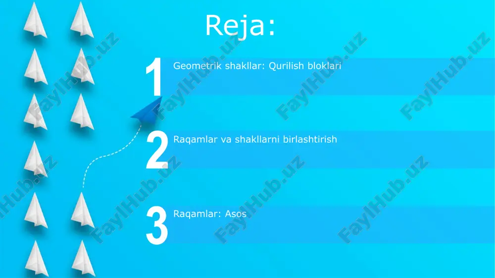 iga oladi. kiberxavfsizlik noqonuniy kirishdan himoya qilish uchun muhim ma'lumotlarni himoya qilishga qaratilgan. 06 05 04 raqamlar: olamning tili 01 02 raqamlar olamning asosiy qurilish bloklari. raqamlar va shakllar universal til kabi chuqurroq ma'noni ifodalaydi. kriptografiya: ma'lumotlarni himoya qilish kriptografiya ma'lumotlarni himoyalash uchun matematik printsiplarni qo'llaydi. murakkab algoritmlar va kalitlarni boshqarishni o'z ichiga oladi. statistika dunyosi geometrik shakllar statistika bilan bevosita bog'liq emas. ushbu jarayon raqamli ma'lumotlarni to'plash, tashkil etish va tahlil qilishni o'z ichiga oladi. bu irriyational son, ya'ni uning o'nlik ko'rinishi abadiy davom etadi va takrorlanmaydi. pi, matematika, fizika va muhandislikda aylanalar, sharlar va boshqa geometrik shakllarni hisoblashda qo'llaniladi. pi kuchlari katta ma'lumotlar ta'siri ma'lumotlarga asoslangan tushunchalar: katta ma'lumotlar katta ma'lumotlar to'plamlarini tahlil qilish imkonini beradi va oldin ko'rilmagan naqshlar va tendentsiyalarni ochib beradi. prognozlash modellashtirish: statistik algoritmlar va geometrik shakllar yordamida katta ma'lumotlar kelajakdagi natijalarni bashorat qilish va ma'lumotlarga asoslangan qarorlar qabul qilish uchun ishlatilishi mumkin. prognozlash …