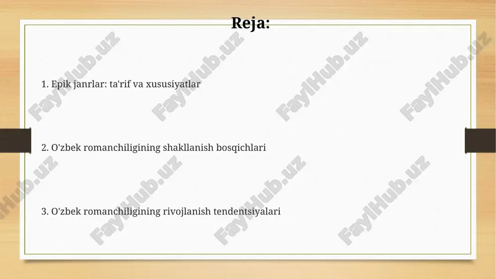 epik janrlar: ta'rif va xususiyatlar - Page 2