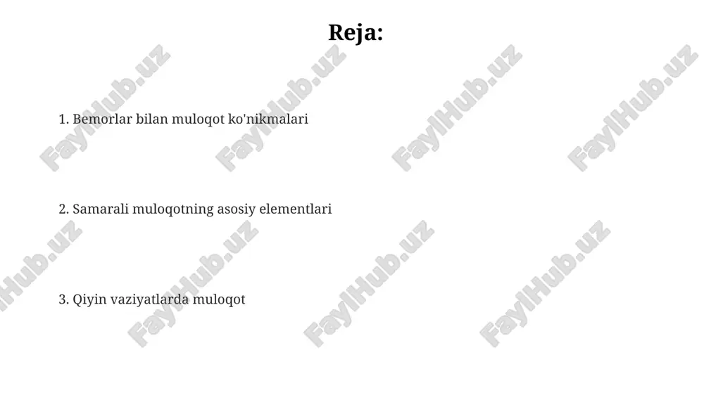 bemorlar bilan muloqot ko'nikmalari - Page 2